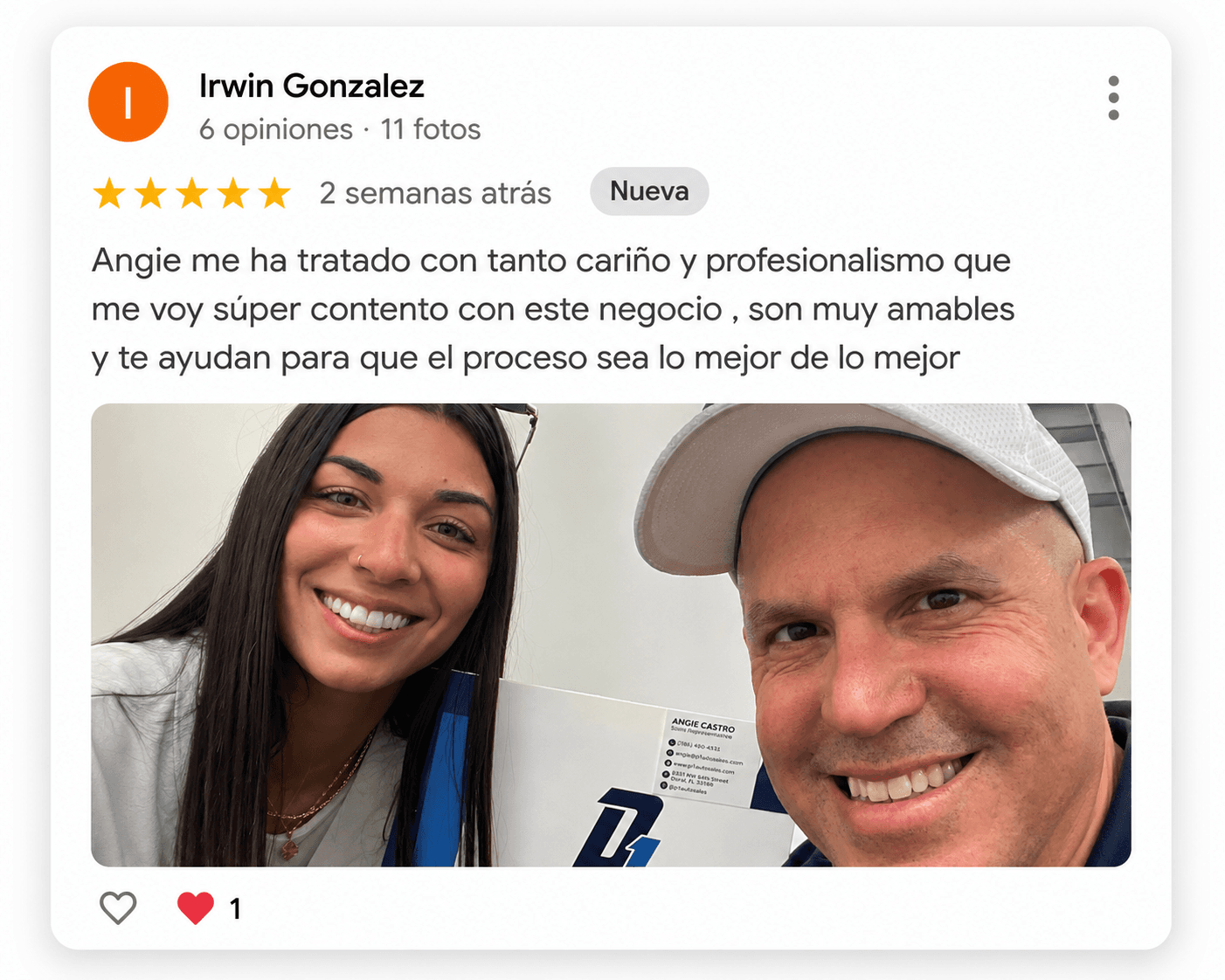 Client review screenshot