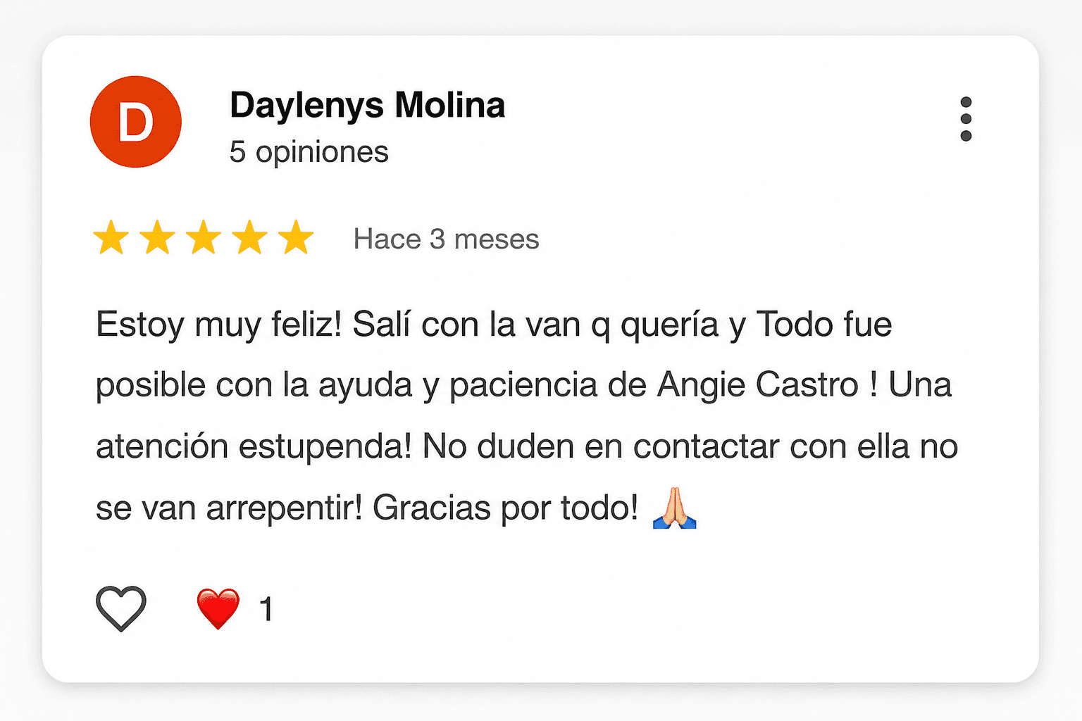 Client review screenshot