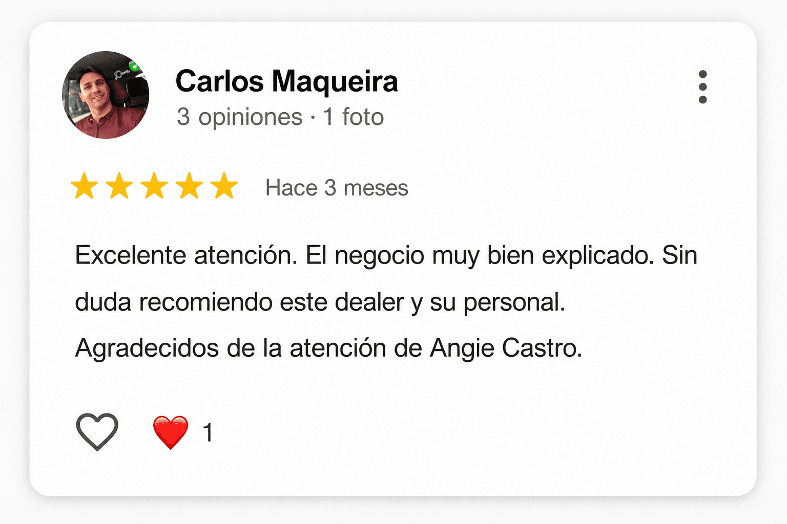 Client review screenshot