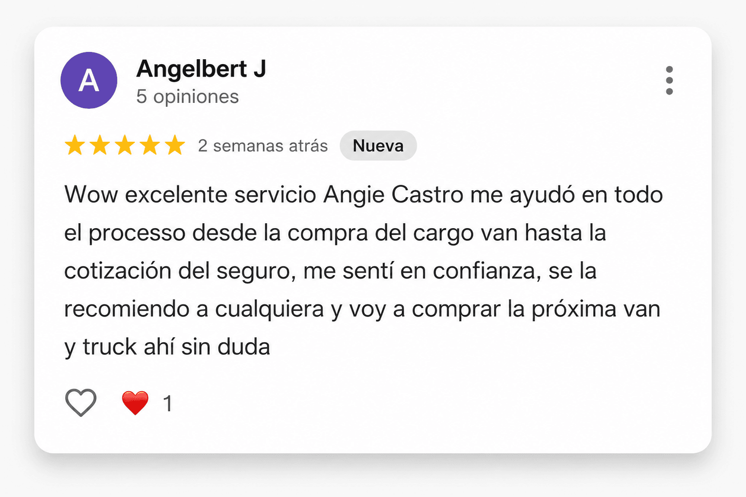 Client review screenshot