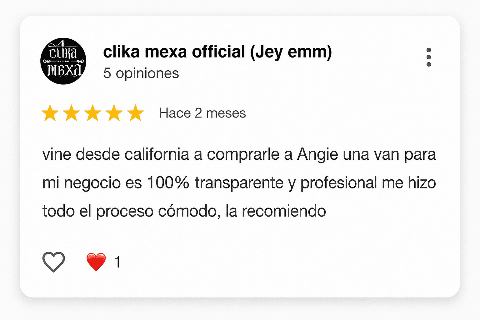 Client review screenshot
