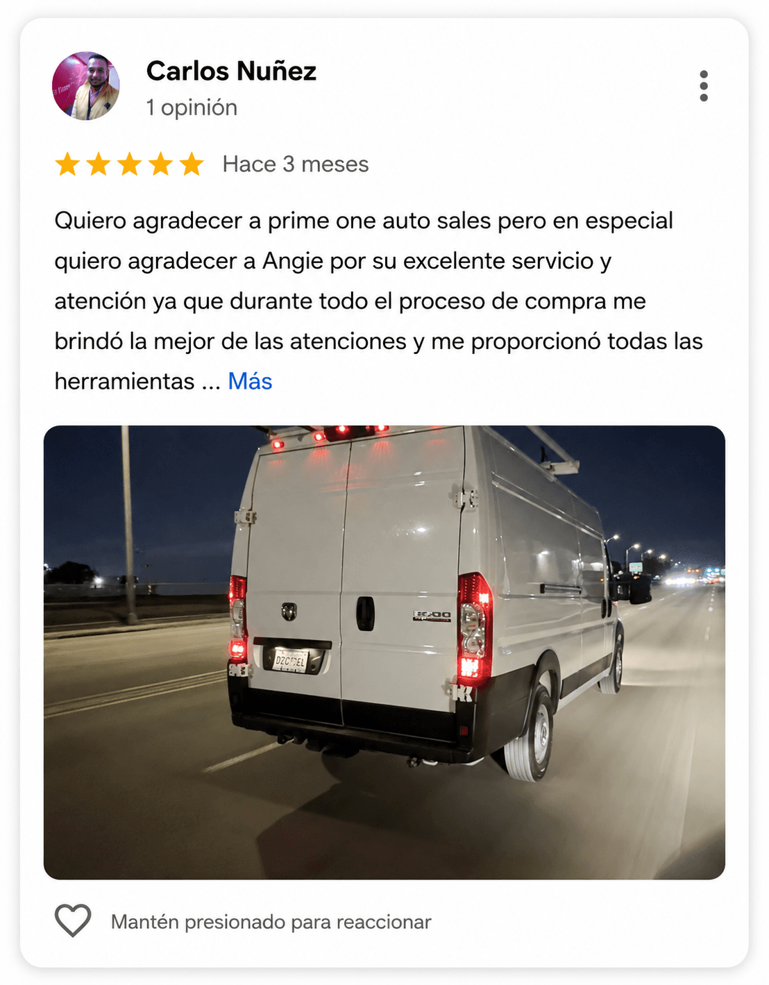 Client review screenshot